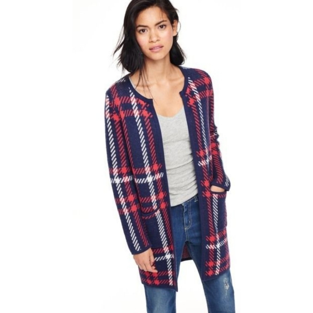 Boden | Heritage Check Wool Blend Coatigan